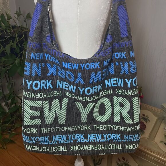 Robin Ruth New York Large Canvas Bag Tote Zip Closure - Picture 10 of 16